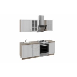 Кухня длиной - 210 см Дуб Сонома трюфель/Крем (модель 1257923) Кухня длиной - 210 см Дуб Сонома трюфель/Крем (модель 1257923)